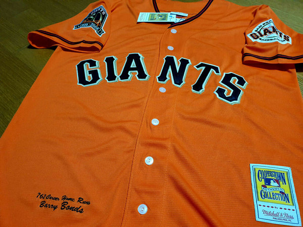 Men's San Francisco Giants #25 Barry Bonds Orange Cool Base Stitched Baseball Jersey